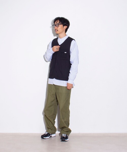 GLOSTER(グロスター)の「【GLOSTER/グロスター】トラヴァイユ ワークベスト フィッシング(ベスト・メンズ・オリーブ/ブラック/キナリ・S/M/L)」の19枚目の写真