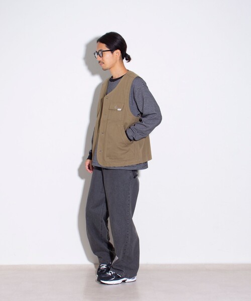 GLOSTER(グロスター)の「【GLOSTER/グロスター】トラヴァイユ ワークベスト フィッシング(ベスト・メンズ・オリーブ/ブラック/キナリ・S/M/L)」の10枚目の写真