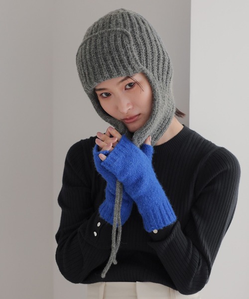 LOWRYS FARM（ローリーズファーム）の「ニットフライトワッチ　984207（ニットキャップ/ビーニー・レディース・グレー/アイボリー・FREE）」の10枚目の写真