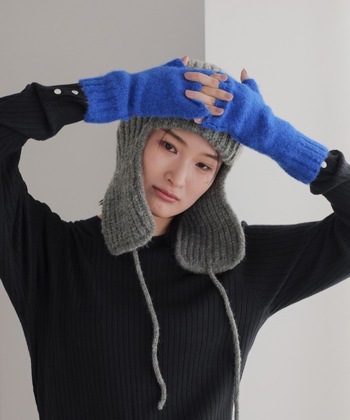 LOWRYS FARM（ローリーズファーム）の「ニットフライトワッチ　984207（ニットキャップ/ビーニー・レディース・グレー/アイボリー・FREE）」の3枚目の写真