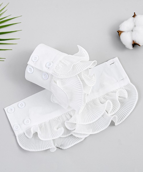 Felt-Maglietta（フェルトマリエッタ）の「フリル付け袖（アームカバー・レディース・ホワイト・FREE）」の6枚目の写真