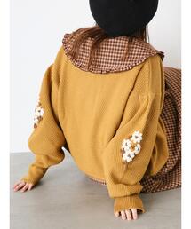 ehka sopo | 袖刺繍カーディガン(カーディガン/ボレロ)