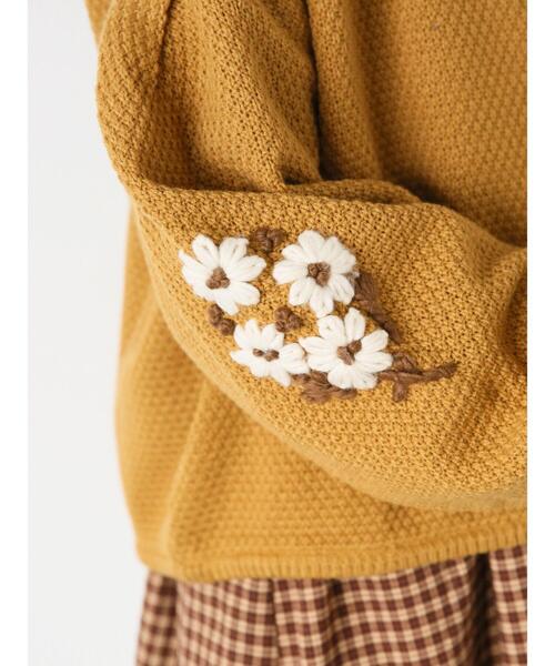 ehka sopo（エヘカソポ）の「袖刺繍カーディガン（カーディガン/ボレロ・レディース・キナリ/マスタード/ブラウン・F）」の11枚目の写真