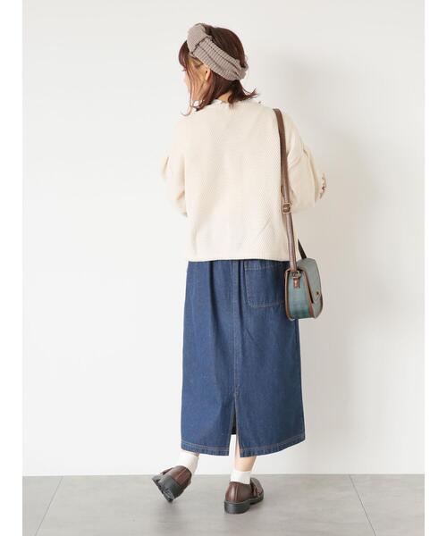 ehka sopo（エヘカソポ）の「袖刺繍カーディガン（カーディガン/ボレロ・レディース・キナリ/マスタード/ブラウン・F）」の14枚目の写真