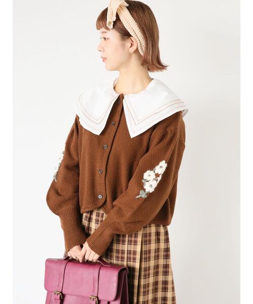 ehka sopo（エヘカソポ）の「袖刺繍カーディガン（カーディガン/ボレロ