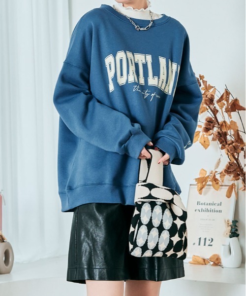 kirakiraShop(キラキラショップ)の「ロゴプリント 裏起毛 スウェット プルオーバー(スウェット・レディース・チャコール/グリーン/杢グレー/ブルー/ブラック/カーキ/ライトベージュ・FREE)」の19枚目の写真