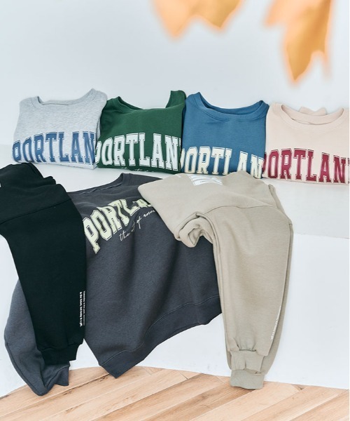 kirakiraShop(キラキラショップ)の「ロゴプリント 裏起毛 スウェット プルオーバー(スウェット・レディース・チャコール/グリーン/杢グレー/ブルー/ブラック/カーキ/ライトベージュ・FREE)」の12枚目の写真