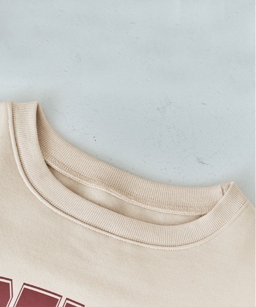 kirakiraShop(キラキラショップ)の「ロゴプリント 裏起毛 スウェット プルオーバー(スウェット・レディース・チャコール/グリーン/杢グレー/ブルー/ブラック/カーキ/ライトベージュ・FREE)」の16枚目の写真