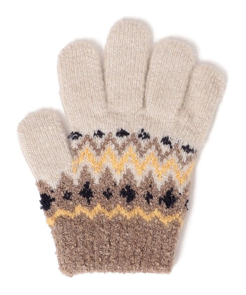 SHIPS(シップス)の「SHIPS KIDS:ジャカード グローブ(手袋・キッズ・ベージュ系その他/ネイビー・MEDIUM/SMALL)」の3枚目の写真