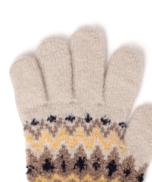SHIPS(シップス)の「SHIPS KIDS:ジャカード グローブ(手袋・キッズ・ベージュ系その他/ネイビー・MEDIUM/SMALL)」の5枚目の写真