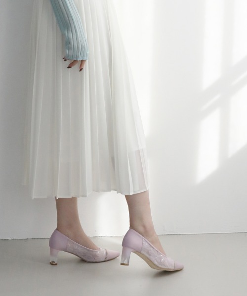 JELLY BEANS(ジェリービーンズ)の「クリアヒールシアーパンプス(204-32953)JELLY BEANS(ジェリービーンズ)(パンプス・レディース・ライトベージュ/ブルー/ラベンダー・24/23.5/24.5/22.5/23)」の17枚目の写真