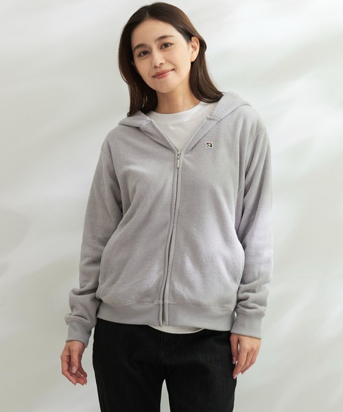 新品未使用  グレー フード付きパーカー XS XEXYMENS XT2209G フレッシュロゴスナップ付きパーカー