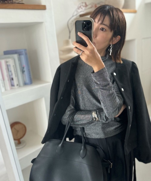 DONOBAN(ドノバン)の「【pufe】ラメフライスタートル(Tシャツ/カットソー・レディース・ブラック/シルバー/ゴールド・F)」の10枚目の写真