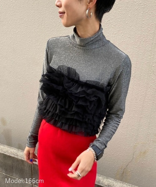 DONOBAN(ドノバン)の「【pufe】ラメフライスタートル(Tシャツ/カットソー・レディース・ブラック/シルバー/ゴールド・F)」の8枚目の写真