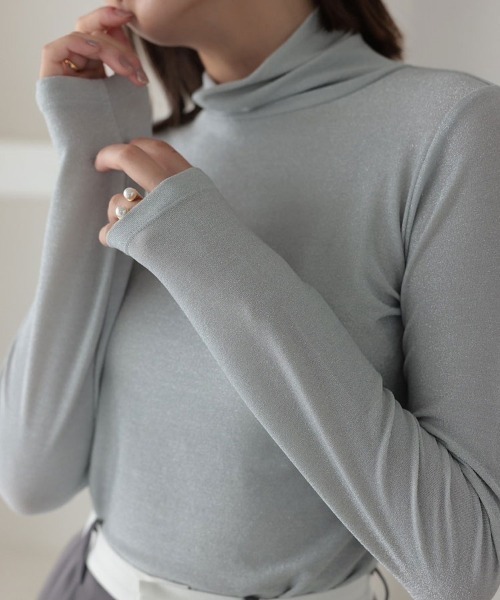 DONOBAN(ドノバン)の「【pufe】ラメフライスタートル(Tシャツ/カットソー・レディース・ブラック/シルバー/ゴールド・F)」の14枚目の写真