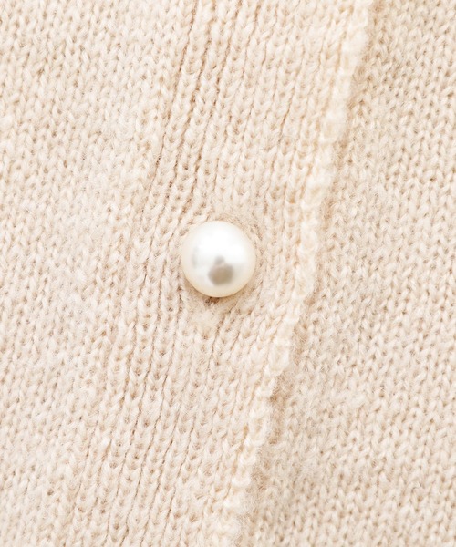 osharewalker(オシャレウォーカー)の「【廃盤】『フェイクパールボタンモヘヤタッチカーディガン』(カーディガン/ボレロ・レディース・ライトベージュ/ブラック・FREE)」の13枚目の写真