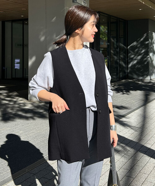 新品⭐︎スローブイエナ　ストレッチPEジレ ブラウン　フリーサイズ 新品⭐︎スローブイエナ ストレッチPEジレ ブラウン