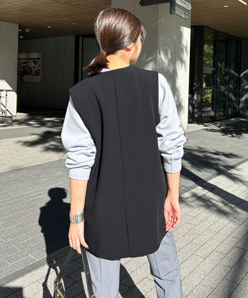 SLOBE IENA(スローブイエナ)の「ストレッチPEジレ(ベスト・レディース・ブラック/ブラウン・FREE)」の18枚目の写真