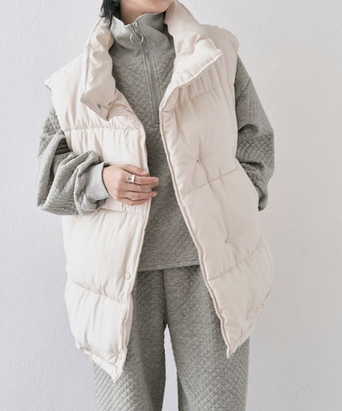 kirakiraShop(キラキラショップ)の「ハーフジップ キルティング スウェット プルオーバー(スウェット・レディース・チャコール/杢グレー/オフホワイト・FREE)」の19枚目の写真