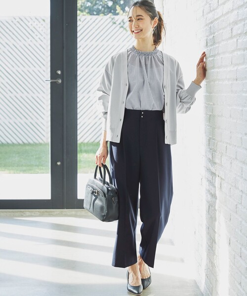 ANY SIS(エニィスィス)の「【WEB・一部店舗限定】褒めらレディワイド パンツ(その他パンツ・レディース・アイボリー系/ネイビー系/ライトグレー系/ベージュ系・1/2/3)」の8枚目の写真