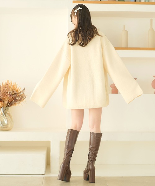 moulis'（ムーリス）の「オーバーカーディガン（カーディガン/ボレロ・レディース・ホワイト/ベビーピンク/グレー・M-L/LL～3L）」の15枚目の写真