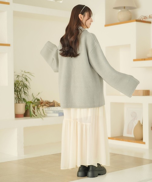 moulis'（ムーリス）の「オーバーカーディガン（カーディガン/ボレロ・レディース・ホワイト/ベビーピンク/グレー・M-L/LL～3L）」の19枚目の写真