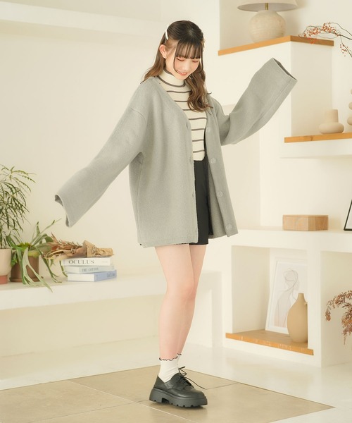 moulis'（ムーリス）の「オーバーカーディガン（カーディガン/ボレロ・レディース・ホワイト/ベビーピンク/グレー・M-L/LL～3L）」の22枚目の写真