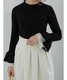 Te chichi | レイヤードフレアスリーブリブニット(ニット/セーター)