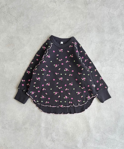 HOGAN RANCH WEAR（ホーガンランチウエア）の「ワッフルメローカットソー（80～150cm）（Tシャツ/カットソー・キッズ・オフホワイト/ブラック/ベージュ・100/110/120/130/140/150/80/90）」の3枚目の写真