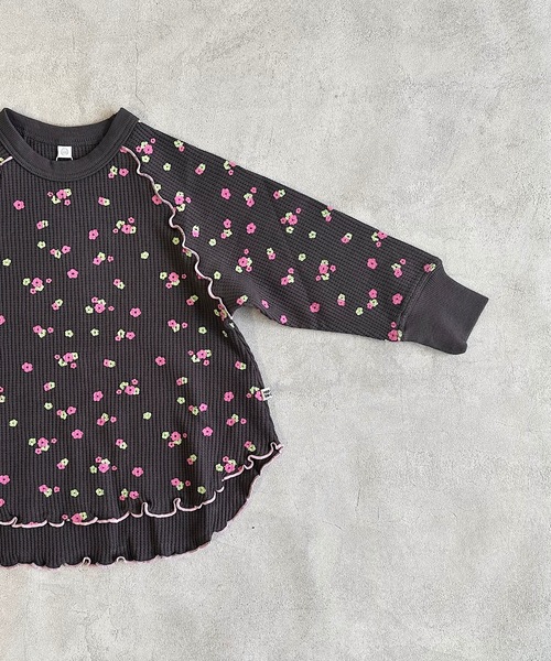 HOGAN RANCH WEAR（ホーガンランチウエア）の「ワッフルメローカットソー（80～150cm）（Tシャツ/カットソー・キッズ・オフホワイト/ブラック/ベージュ・100/110/120/130/140/150/80/90）」の9枚目の写真