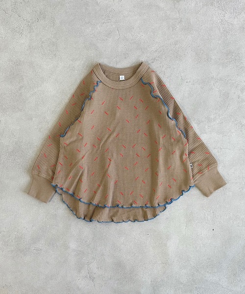 HOGAN RANCH WEAR（ホーガンランチウエア）の「ワッフルメローカットソー（80～150cm）（Tシャツ/カットソー・キッズ・オフホワイト/ブラック/ベージュ・100/110/120/130/140/150/80/90）」の14枚目の写真