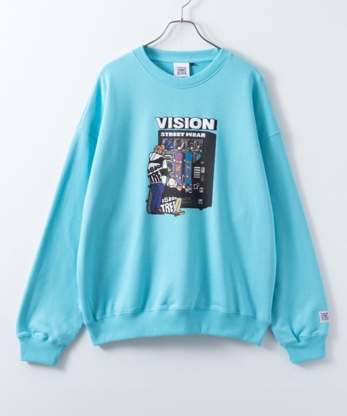 VISION STREET WEAR(ヴィジョンストリートウェア)の「VISION STREET WEAR スケボー自販機プリントスウェットプルオーバー(スウェット・メンズ・チャコールグレー/サックスブルー/オフホワイト・L/M/XL)」の5枚目の写真