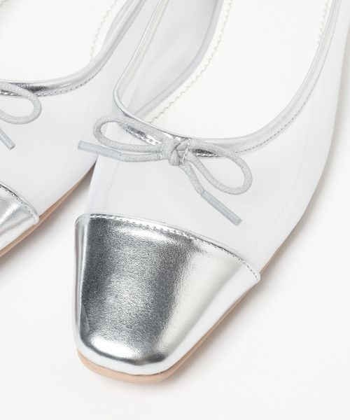 mysty woman(ミスティウーマン)の「メッシュバレエシューズ 102522(バレエシューズ・レディース・ブラック/シルバー・MEDIUM/LARGE)」の15枚目の写真