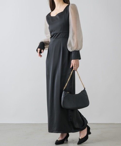 NEUNA(ヌナ)の「【普段使いにもオケージョンにも◎】2WAYチェーンレザーショルダーバッグ/ハンドバッグ(ショルダーバッグ・レディース・ブラック/シルバー・FREE)」の8枚目の写真