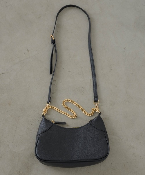 NEUNA(ヌナ)の「【普段使いにもオケージョンにも◎】2WAYチェーンレザーショルダーバッグ/ハンドバッグ(ショルダーバッグ・レディース・ブラック/シルバー・FREE)」の13枚目の写真