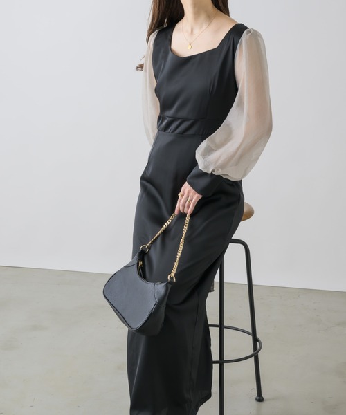 NEUNA(ヌナ)の「【普段使いにもオケージョンにも◎】2WAYチェーンレザーショルダーバッグ/ハンドバッグ(ショルダーバッグ・レディース・ブラック/シルバー・FREE)」の6枚目の写真