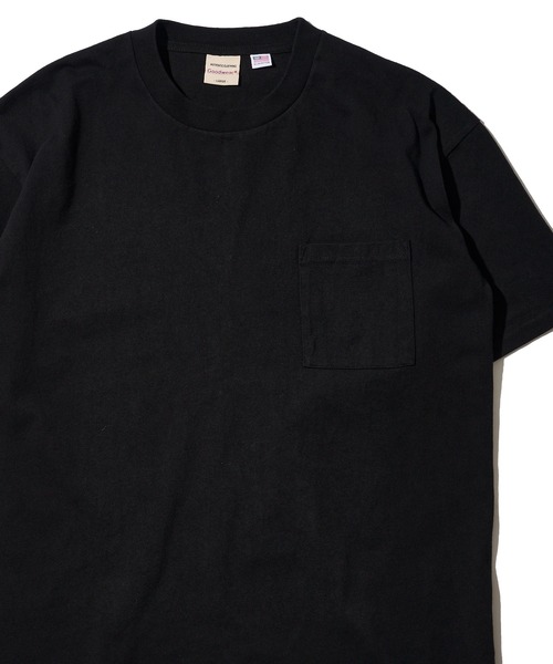 Goodwear(グッドウェア)の「【Goodwear/グッドウェア】USAコットン 無地 ポケット付きクルーネックTシャツ(Tシャツ/カットソー・メンズ・ホワイト/チャコールグレー/ブラック/ネイビー/ライトカーキ/カーキブラウン/ブラウン・MEDIUM/X-LARGE/LARGE)」の1枚目の写真