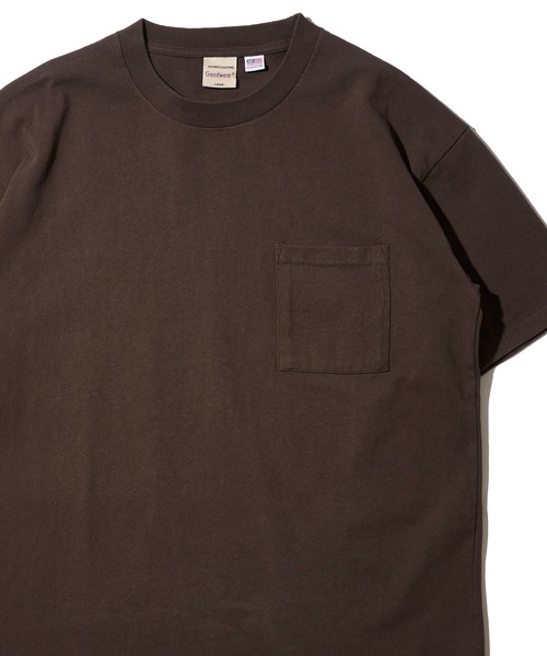 Goodwear(グッドウェア)の「【Goodwear/グッドウェア】USAコットン 無地 ポケット付きクルーネックTシャツ(Tシャツ/カットソー・メンズ・ホワイト/チャコールグレー/ブラック/ネイビー/ライトカーキ/カーキブラウン/ブラウン・MEDIUM/X-LARGE/LARGE)」の5枚目の写真