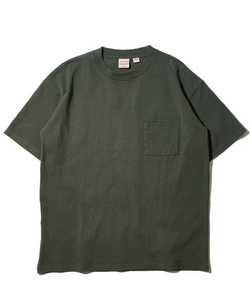 Goodwear(グッドウェア)の「【Goodwear/グッドウェア】USAコットン 無地 ポケット付きクルーネックTシャツ(Tシャツ/カットソー・メンズ・ホワイト/チャコールグレー/ブラック/ネイビー/ライトカーキ/カーキブラウン/ブラウン・MEDIUM/X-LARGE/LARGE)」の8枚目の写真