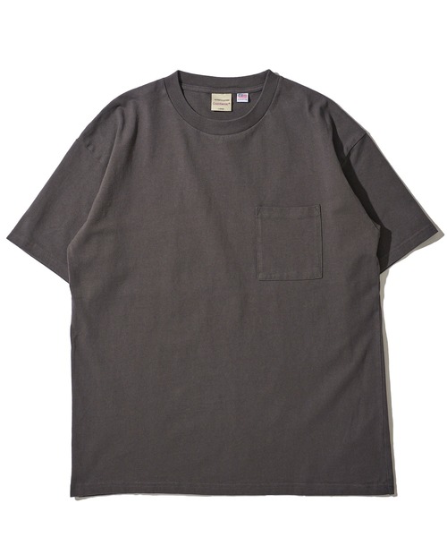 Goodwear/グッドウェア】USAコットン 無地 ポケット付きクルー