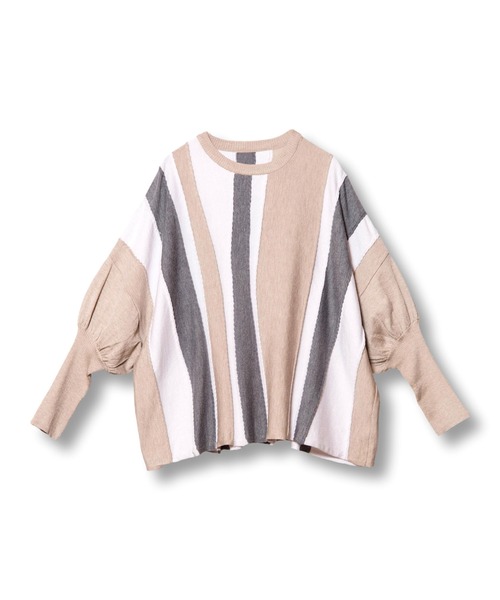 OSMOSIS(オズモーシス)の「ウェーブストライプニットプルオーバー(ニット/セーター・レディース・ベージュ/オリーブ/ブラック・ONE SIZE)」の21枚目の写真