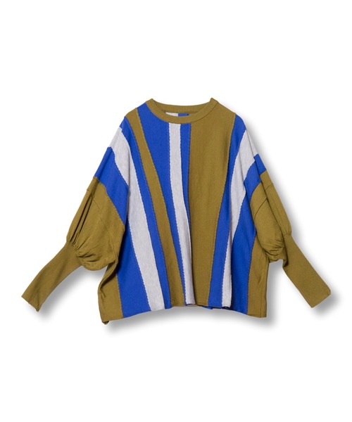 OSMOSIS(オズモーシス)の「ウェーブストライプニットプルオーバー(ニット/セーター・レディース・ベージュ/オリーブ/ブラック・ONE SIZE)」の22枚目の写真