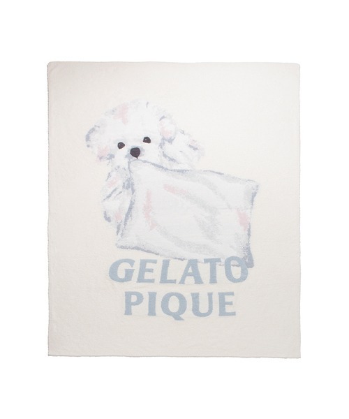 gelato pique Sleep(ジェラートピケスリープ)の「【Sleep】SLEEP DOG ジャガードマルチカバー(寝具・レディース・アイボリー・FREE)」の4枚目の写真