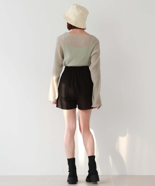 archives（アルシーヴ）の「ハイウエストパイピングショートパンツ（その他パンツ・レディース・ブラック/アイボリー/ブルーグレー・MEDIUM）」の17枚目の写真