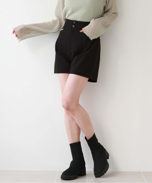 archives（アルシーヴ）の「ハイウエストパイピングショートパンツ（その他パンツ・レディース・ブラック/アイボリー/ブルーグレー・MEDIUM）」の16枚目の写真