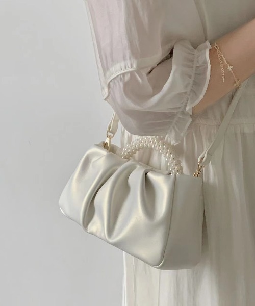 sakishimatokyo（サキシマトーキョー）の「パールデザインハンドルオーロラBAG/バッグ（ハンドバッグ・レディース・アイボリー/ピンク・FREE）」の13枚目の写真