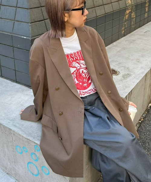 SOUNDSGOOOOD（サウンズグッド）の「【SOUNDS GOOOOD / サウンズグッド】金ボタンダブルブレザー（テーラードジャケット・メンズ・ネイビー/ブラウン・ONE SIZE）」の13枚目の写真