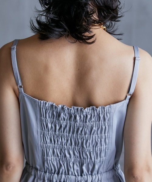 GEVS.（ジェイヴィス）の「＜大きいサイズ＞ フロントジップキャミソールロングワンピース GEVS.（ワンピース・レディース・ブラック/グレー・L/LL/3L/4L/5L）」の19枚目の写真