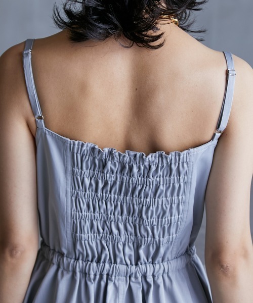 GEVS.（ジェイヴィス）の「＜大きいサイズ＞ フロントジップキャミソールロングワンピース GEVS.（ワンピース・レディース・ブラック/グレー・L/LL/3L/4L/5L）」の20枚目の写真