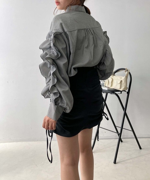 セール】◎袖フリルデザインシャツ（シャツ/ブラウス）｜AS KNOW